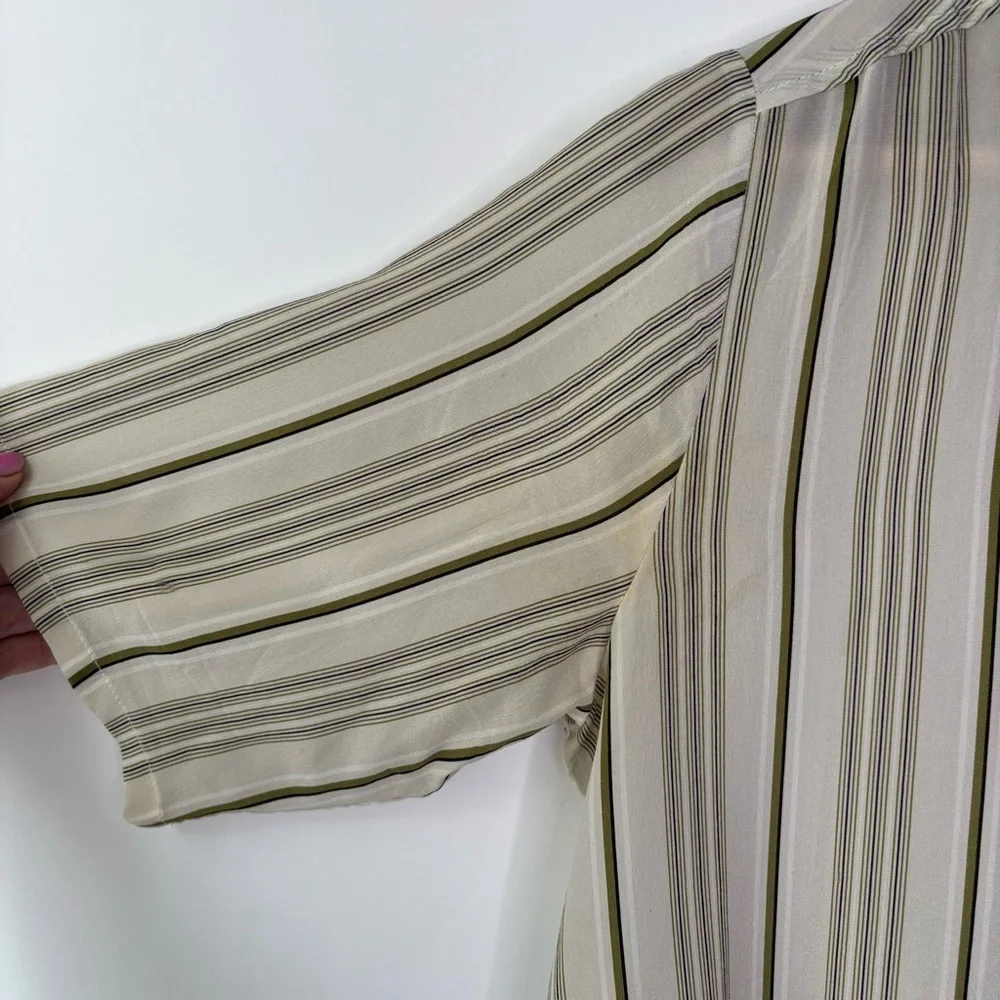 ANINE BING Stripes 100% Silk Blouse size XS - Picture 7 of 9